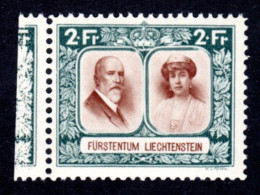 LIECHTENSTEIN 1930 - Yvert N° 107 - NEUF ** / MNH - François 1er Et Princesse Elsa, TB - Neufs