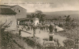 73783604 Assisi Umbria Chiesa Di San Damiano Piazzetta Con La Statua Di Santa Cl - Andere & Zonder Classificatie