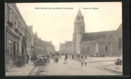 CPA Marolles-les-Braults, Place De L`Èglise  - Marolles-les-Braults