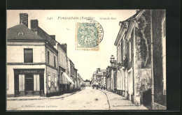 CPA Pontvallain, Grande Rue, Vue De La Rue  - Pontvallain