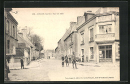 CPA Conlie, Rue De Sillè, Vue De La Rue  - Conlie