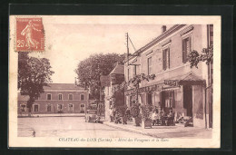 CPA Chateau-du-Loir, Hotel Des Voyageurs Et La Gare  - Chateau Du Loir