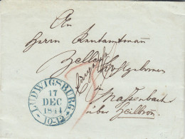 Vollständiger Vorphilabrief - 1844 - Von Ludwigsburg Nach Massenbach - Precursores
