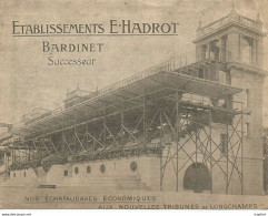 JZ / Carte ANCIENNE Publicitaire ETABLISSEMENT E.HADROT Bardinet ECHAFAUDAGES Ciment EXCELSIOR - Tarjetas De Visita