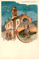 73783145 Santa Margherita Ligure IT Kirche - Boote Kuenstlerkarte Wielundt  - Other & Unclassified