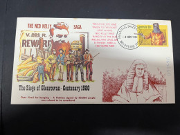 28-4-2024 (3 Z 19) Australia FDC - 1980 - Ned Kelllly (2 Numbered Covers) Siege Of Glenrowan - Sobre Primer Día (FDC)