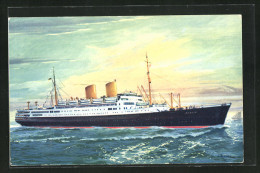 Künstler-AK Nordd- Lloyd Bremen, Passagierschiff Berlin  - Dampfer