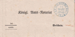 2x Gelaufener Vollständiger Vorphilabrief - 1845 - Von Ludwigsburg Nach Beilstein - Heilbronn Nach ? - Prefilatelia