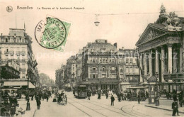 73782896 Bruxelles Bruessel La Bourse Et Le Boulevard Anspach - Strassenbahn - K - Altri & Non Classificati