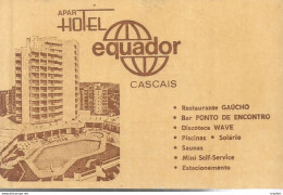 AS / Ancienne CARTE De Visite PUB Publicitaire CDV HOTEL AQUADOR CASCAIS Restaurant CASCAIS - Tarjetas De Visita