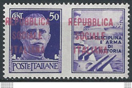 1944 Repubblica Sociale Propaganda 50c. FI Lilla MNH Sassone N. 45/Iab - Autres & Non Classés