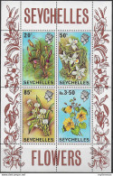 1970 Seychelles Flowers 1 Mini-sheet MNH SG N. MS292 - Sonstige & Ohne Zuordnung