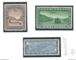 1931 TERRANOVA/NEWFOUNDLAND - SG 192/194  3 Valori  MLH/MNH - Altri & Non Classificati