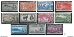 1937 TERRANOVA-NEWFOUNDLAND - SG 257/267 Additional Coronation Issue , 11 Valori - Other & Unclassified