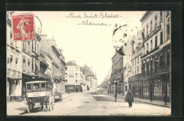 CPA Alencon, Rue Saint Blaise, Vue De La Rue  - Alencon