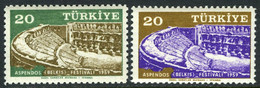 Türkiye 1959 Mi 1623-1624 MNH Aspendos Festival | Amphitheater | Ancient City | Theatre | Archaelogy - Ungebraucht