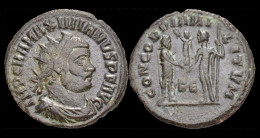 Maximianus Herculius AE Radiate Emperor Receiving Victory On Globe - La Tetrarchía Y Constantino I El Magno (284 / 307)