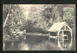 CPA Moulin-la-Marche, Chateau De Falandre, Piece D`Eau Et Lavoir  - Autres & Non Classés