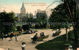 73545675 Rochester UK Rochester Castle Gardens Showing Cathedral Rochester UK - Autres & Non Classés