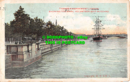 R534507 London. Thames Embankment. Showing The Naval Volunteer Ship Buzzard. G. - Andere & Zonder Classificatie