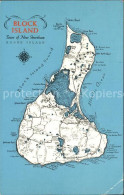 72195407 Rhode_Island_US-State Block Island Town Of New Shoreham Inselkarte - Andere & Zonder Classificatie
