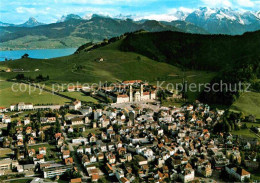 12768078 Einsiedeln SZ Mit Sihlsee Kloster Schwyzer Und Glarner Alpen Fliegerauf - Autres & Non Classés