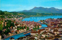 12766944 Luzern LU Fliegeraufnahme Mit Ringmauer Und Rigi Luzern - Autres & Non Classés