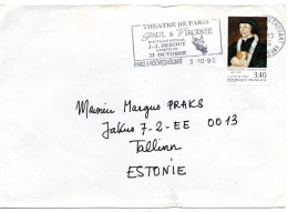 77803 - Frankreich - 1992 - 3,40F D'Angouleme EF A Bf PARIS - ... PAUL & VIRGINIE ... -> TALLINN (Estland) - Theater