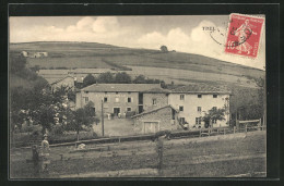 CPA Thel, Vue Partielle Avec Hotel Vallet  - Sonstige & Ohne Zuordnung