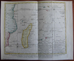 Madagascar Réunion Maurice : « Carte De Toutes Les Ifles Connues… » Bellin 1750 - Mapas Geográficas