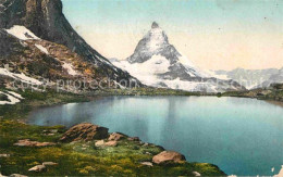 12754742 Zermatt VS Riffelalpsee Mit Matterhon Bergsee Walliser Alpen Zermatt - Andere & Zonder Classificatie