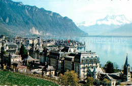 12754140 Montreux VD Fliegeraufnahme Avec Les Dents Du Midi Montreux - Other & Unclassified