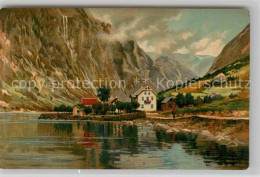 12753658 Gudvangen Norwegen Idyll Am Fjord Gudvangen Norwegen - Norvegia