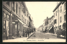 CPA Oullins, Grande-Rue, Vue De La Rue  - Oullins