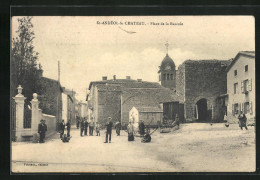 CPA St-Andéol-le-Chateau, Place De La Bascule  - Other & Unclassified