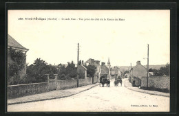 CPA Yvré-l'Éveque, Grande Rue, Vue Prise Du Cote De La Route Du Mans  - Le Mans