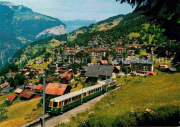 12749491 Wengen BE Panorama Mit Wengeralpbahn Wengen - Autres & Non Classés