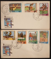 Full Set Of 2 FDC Vietnam Viet Nam Covers 1985 : Football / World Cup Mexico (Ms479) - Vietnam