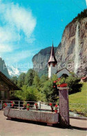 12744142 Lauterbrunnen BE Kirche Mit Staubbach Lauterbrunnen - Autres & Non Classés