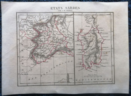 Stati Sardi Sardegna: Tre Antiche Mappe Del XIX Secolo - Landkarten
