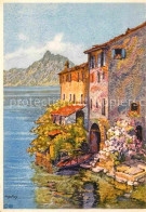 12741154 Gandria Lago Di Lugano Monte San Salvatore Luganersee Kuenstlerkarte Ga - Altri & Non Classificati