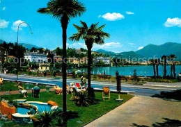 12741140 Paradiso Lago Di Lugano Veduta Lungolago Seepromenade Luganersee Palmen - Autres & Non Classés