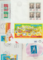 Ten Covers Franked With Souvenir Sheets. Postal Weight 0,099 Kg. Please Read Sales Conditions Under Image Of - Collections (without Album)