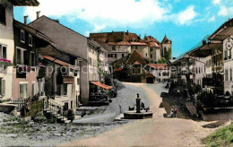 12739330 Gruyeres FR Marktplatz Brunnen  Gruyeres FR - Andere & Zonder Classificatie