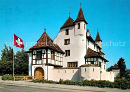 12739010 Pratteln Schloss Schweizer Flagge Pratteln - Autres & Non Classés