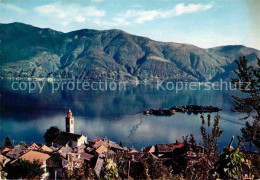 12738984 Ronco Sopra Ascona Panorama Blick Ueber Den Lago Maggiore Alpen Ronco S - Altri & Non Classificati