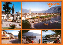 12737592 Ascona TI Uferpromenade Lago Maggiore Ausflugsdampfer Strassenpartie Ki - Altri & Non Classificati