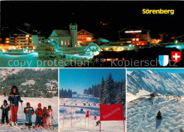 12737564 Soerenberg LU Ortsansicht Bei Nacht Wintersportplatz Alpen Kinderskikur - Andere & Zonder Classificatie