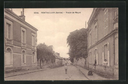 CPA Pontvallain, Route De Mayet  - Pontvallain