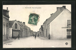 CPA Marolles, Rue De Bonnétable, Vue De La Rue  - Marolles